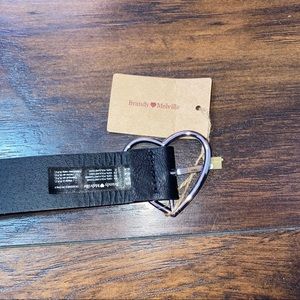 Brandy Melville faux leather heart belt